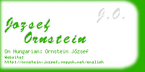 jozsef ornstein business card